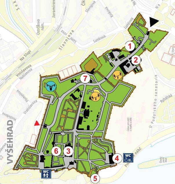 mapa vysehrad