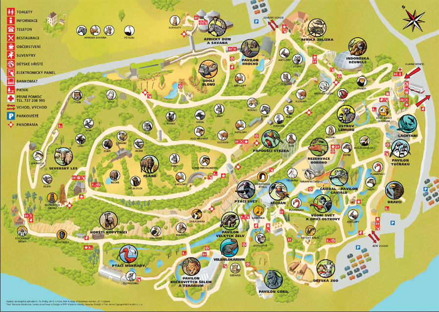 mapa zoo praha